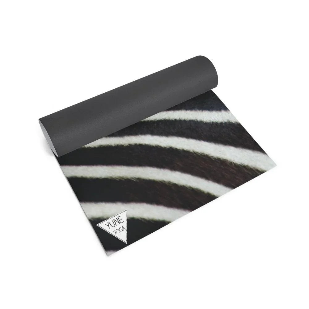 Zebra Print Yoga Mat – Eco-Friendly, Non-Slip, 6mm Cushion | Yune